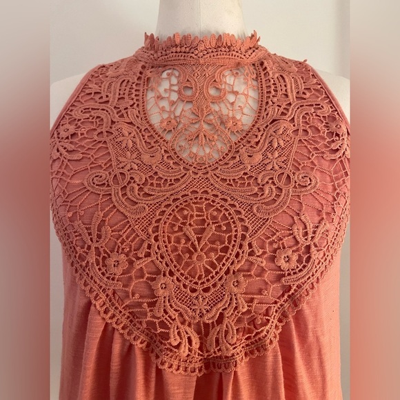 No Boundaries Women’s Lace Coral Tank Top Sleeveless | Size M (7-9) - Picture 3 of 6